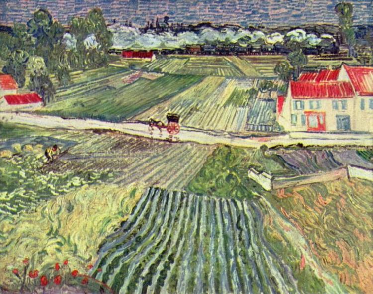 Vincent Van Gogh Landschaft bei Auvers im Regen